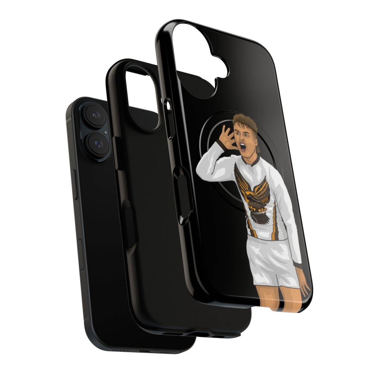 Durable magnetic phone case featuring Jack Ginnivan of the Hawthorn Hawks AFL team - Layers