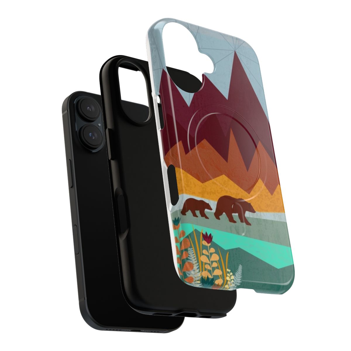 Rugged phone case with beautiful nature and wildlife design - Layers