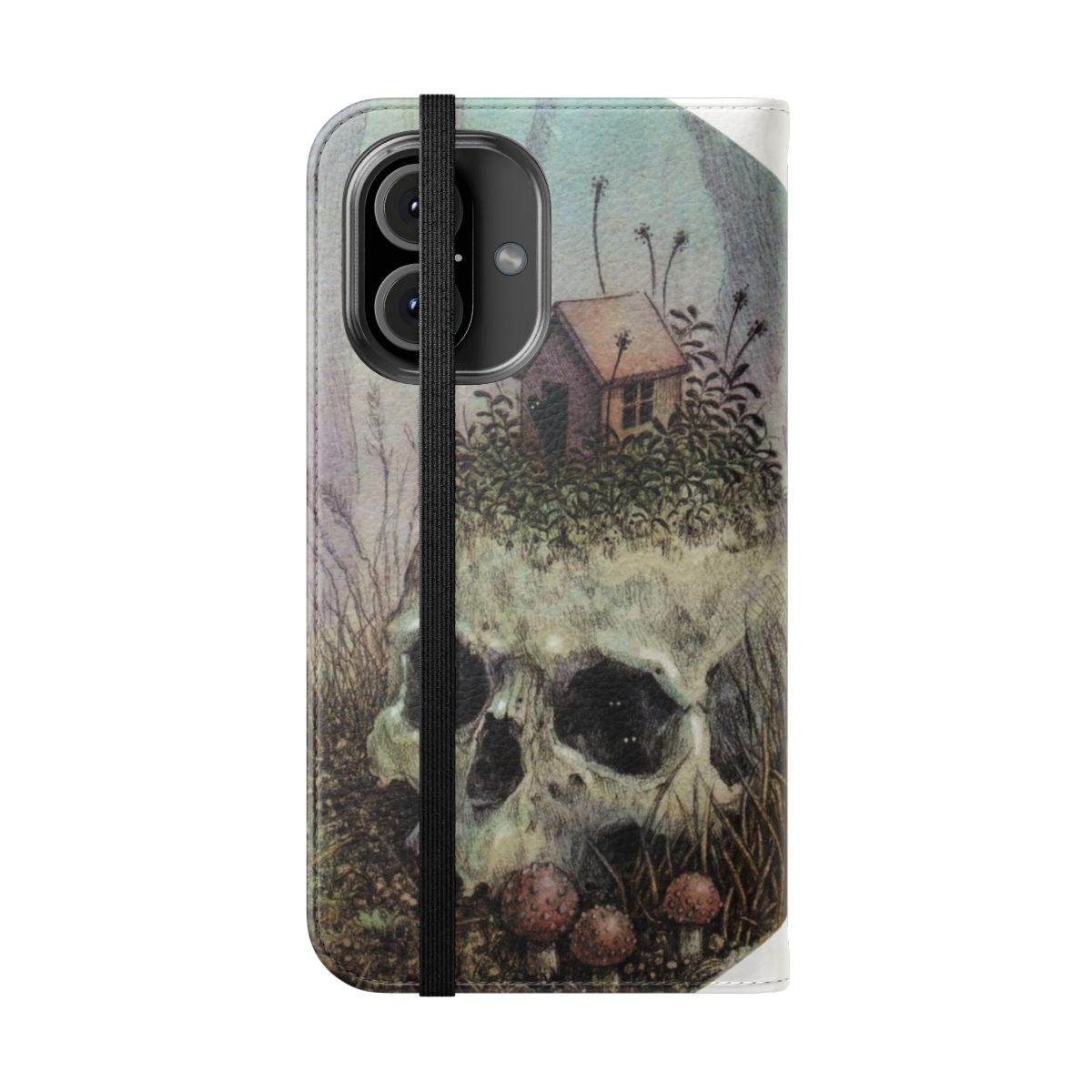 Whimsical forest spirits phone case cover with fantasy illustrations - Folded Front