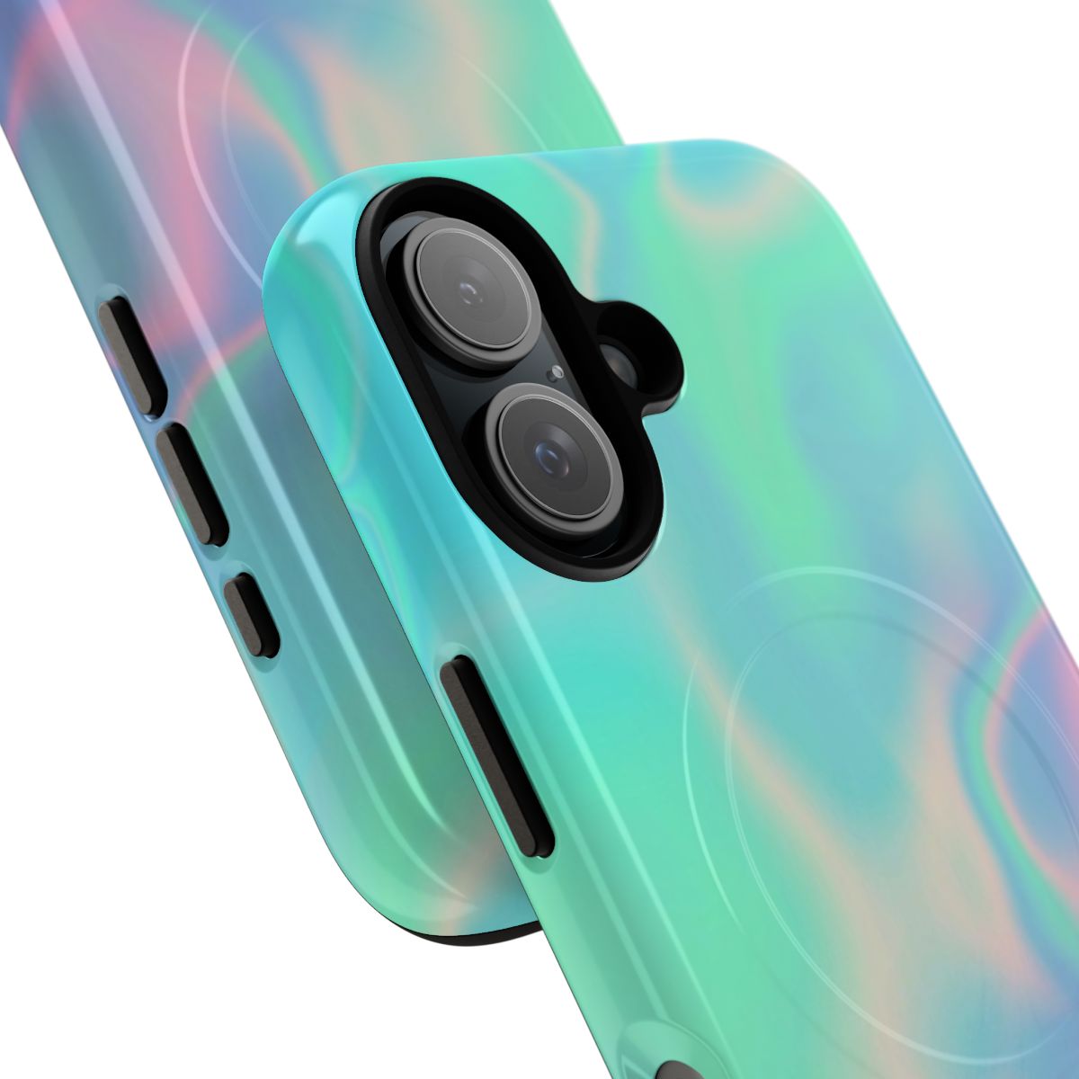 Colorful holographic iridescent minimalist phone case - Detail