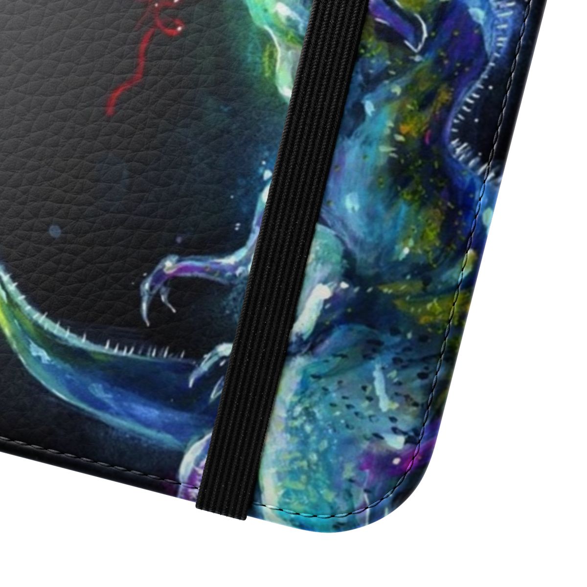 Shimmering Cosmic T-Rex Phone Case - Close Up