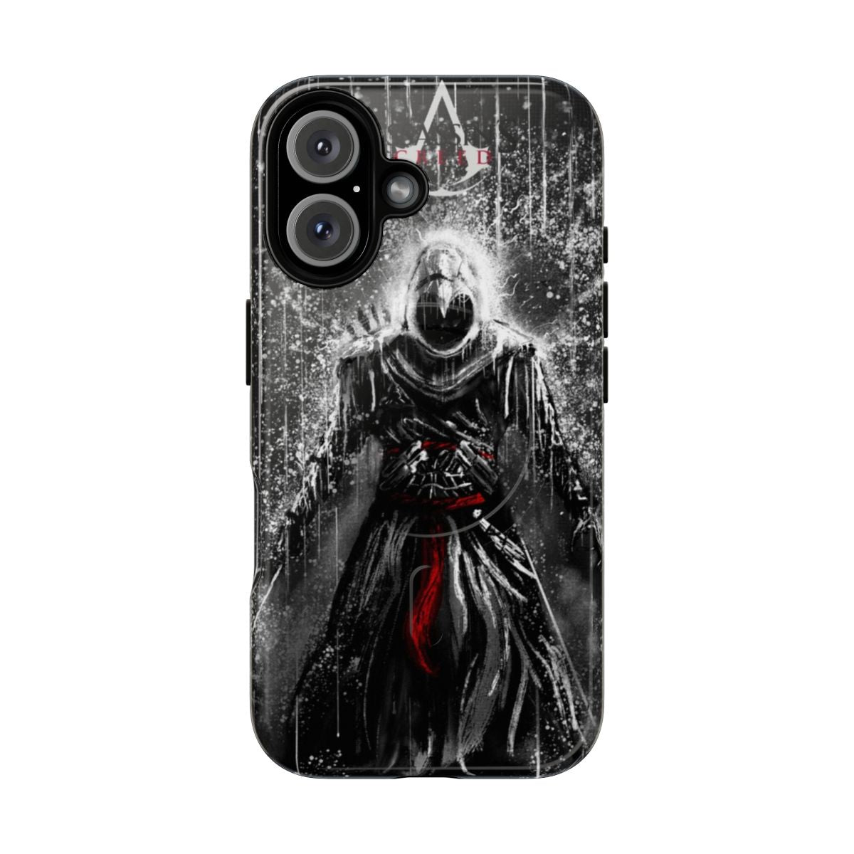 Assassin's Creed-inspired magnetic tough phone case with comic book art design