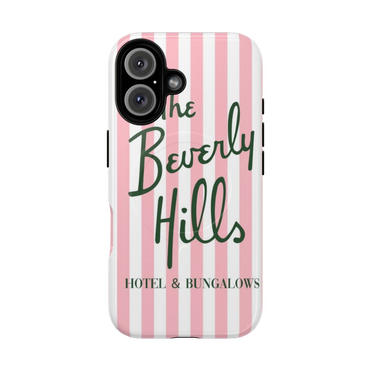 Durable and fashionable Beverly Hills-inspired phone case with strong magnetic closure