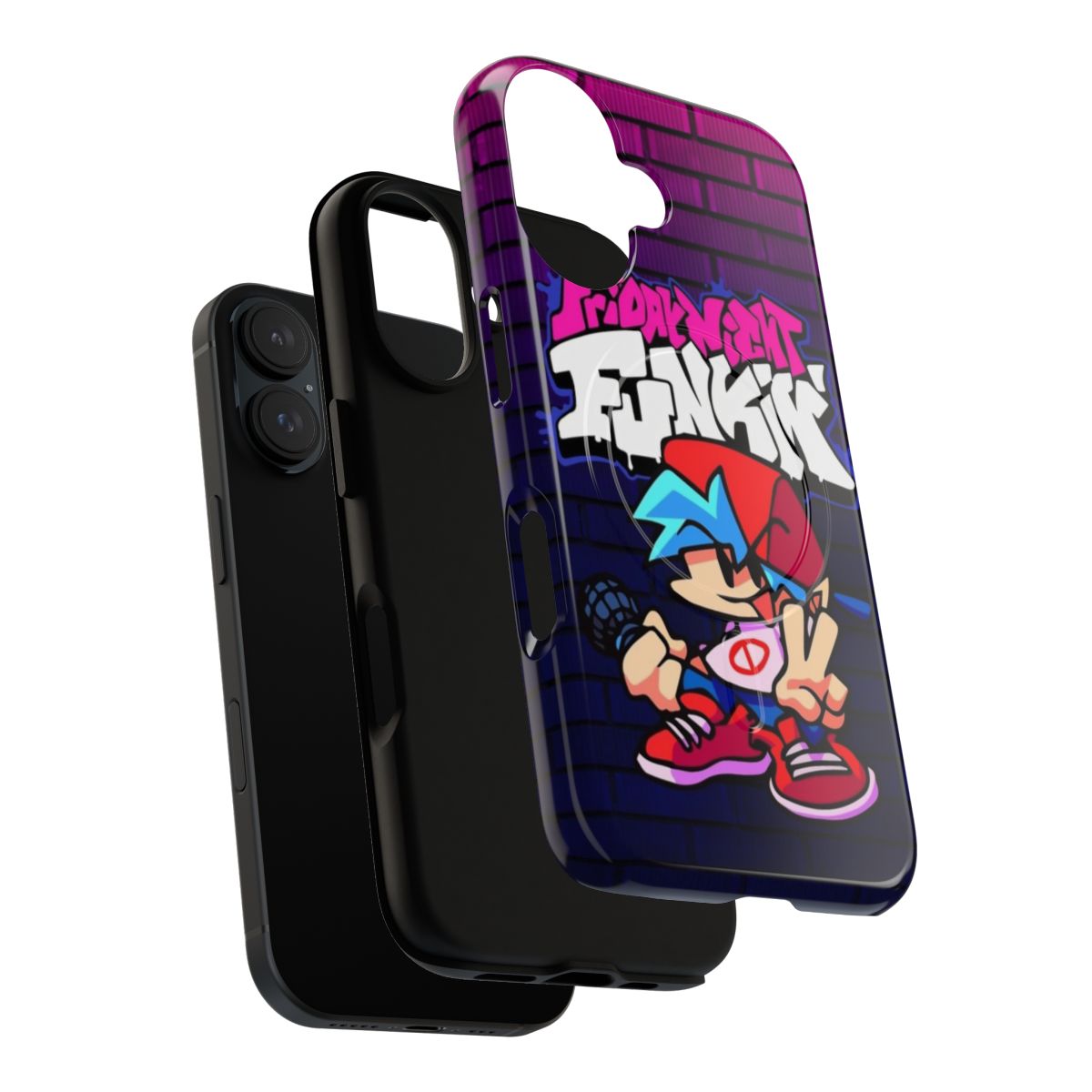 Magnetic tough phone case featuring characters from the Friday Night Funkin' game - Layers