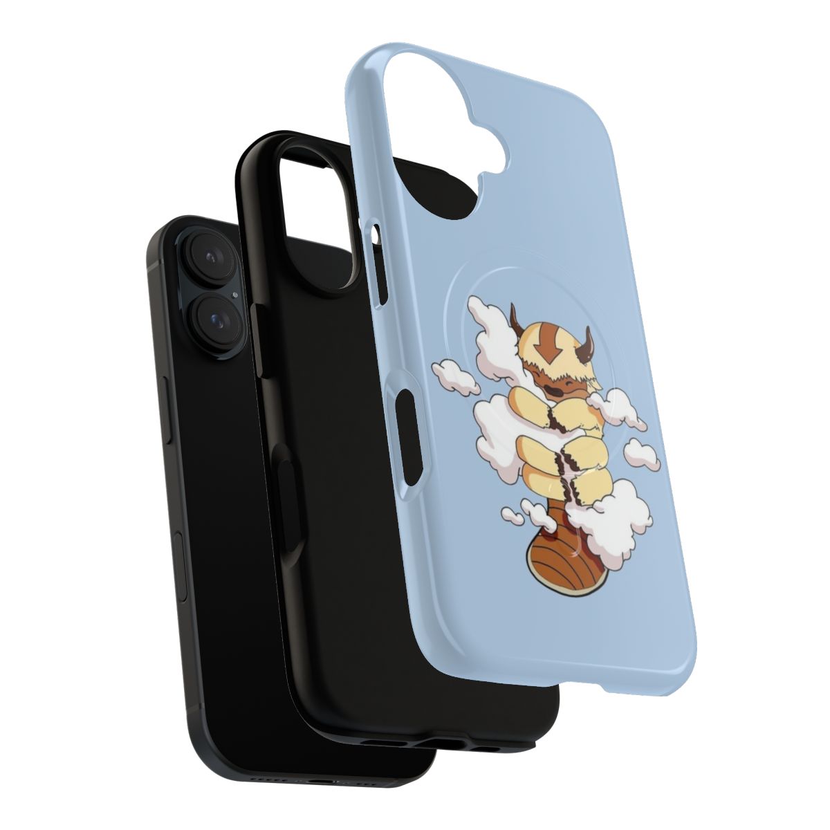 Magnetic tough phone case featuring Appa from the popular anime series Avatar: The Last Airbender - Layers