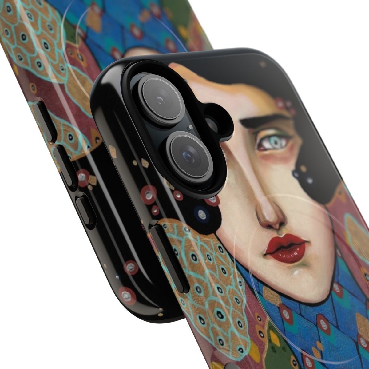 Judith Magnetic Phone Case with Colorful Portrait Artwork - Detail