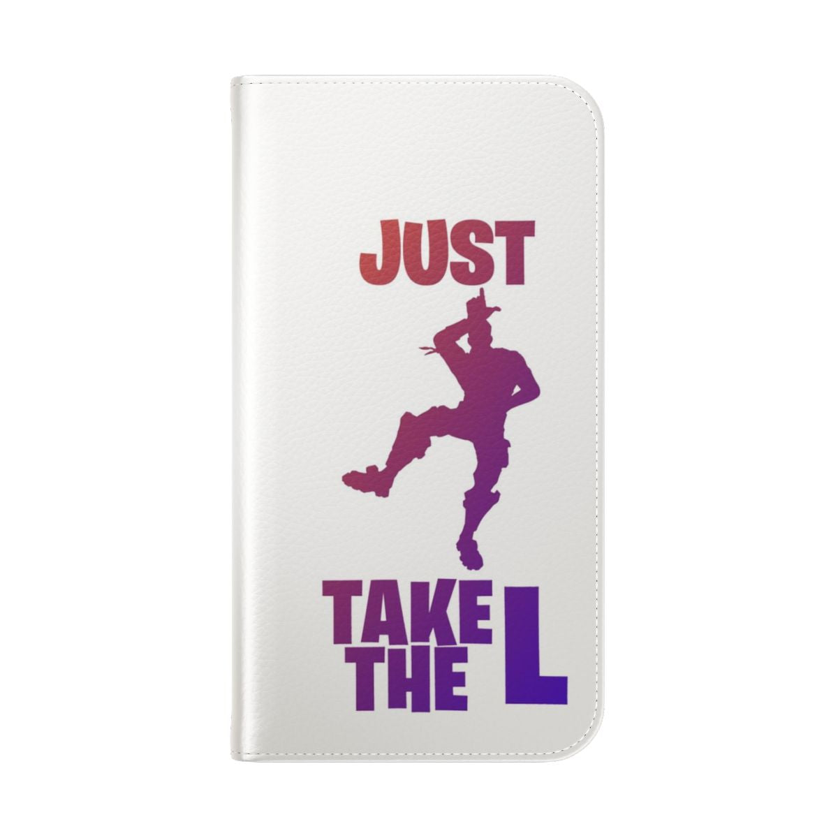 Colorful phone case featuring a character performing the "Take the L" emote from the popular game Fortnite - Folded Back