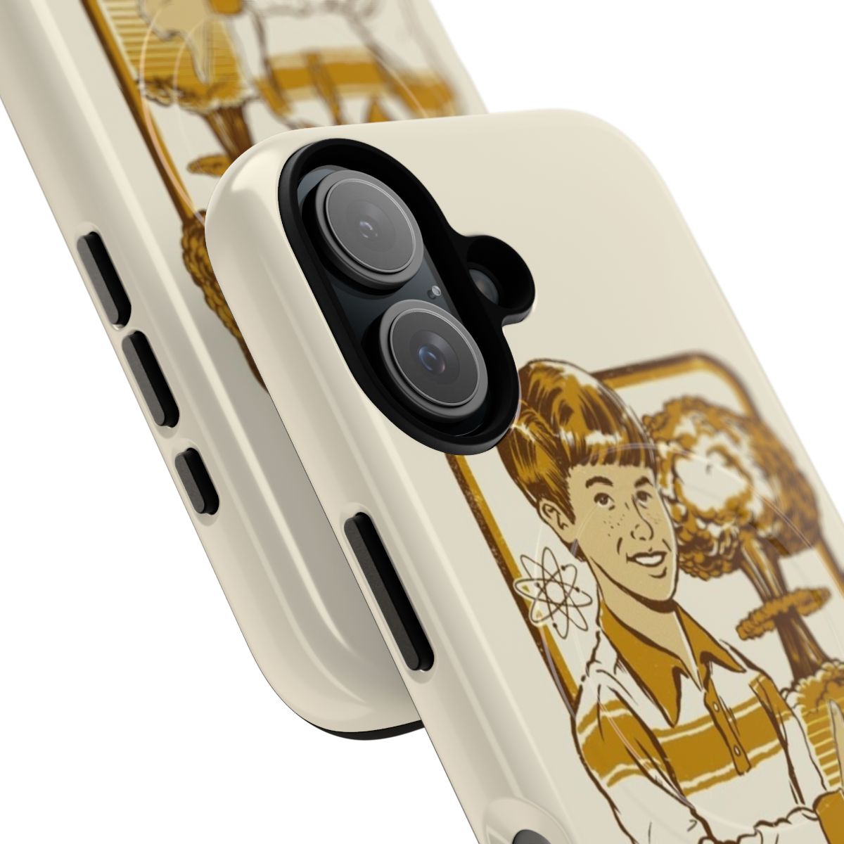 Magnetic phone case with science and nuclear explosion design - Detail