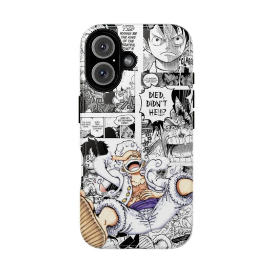 Artistic phone case featuring characters from the popular anime and manga series One Piece