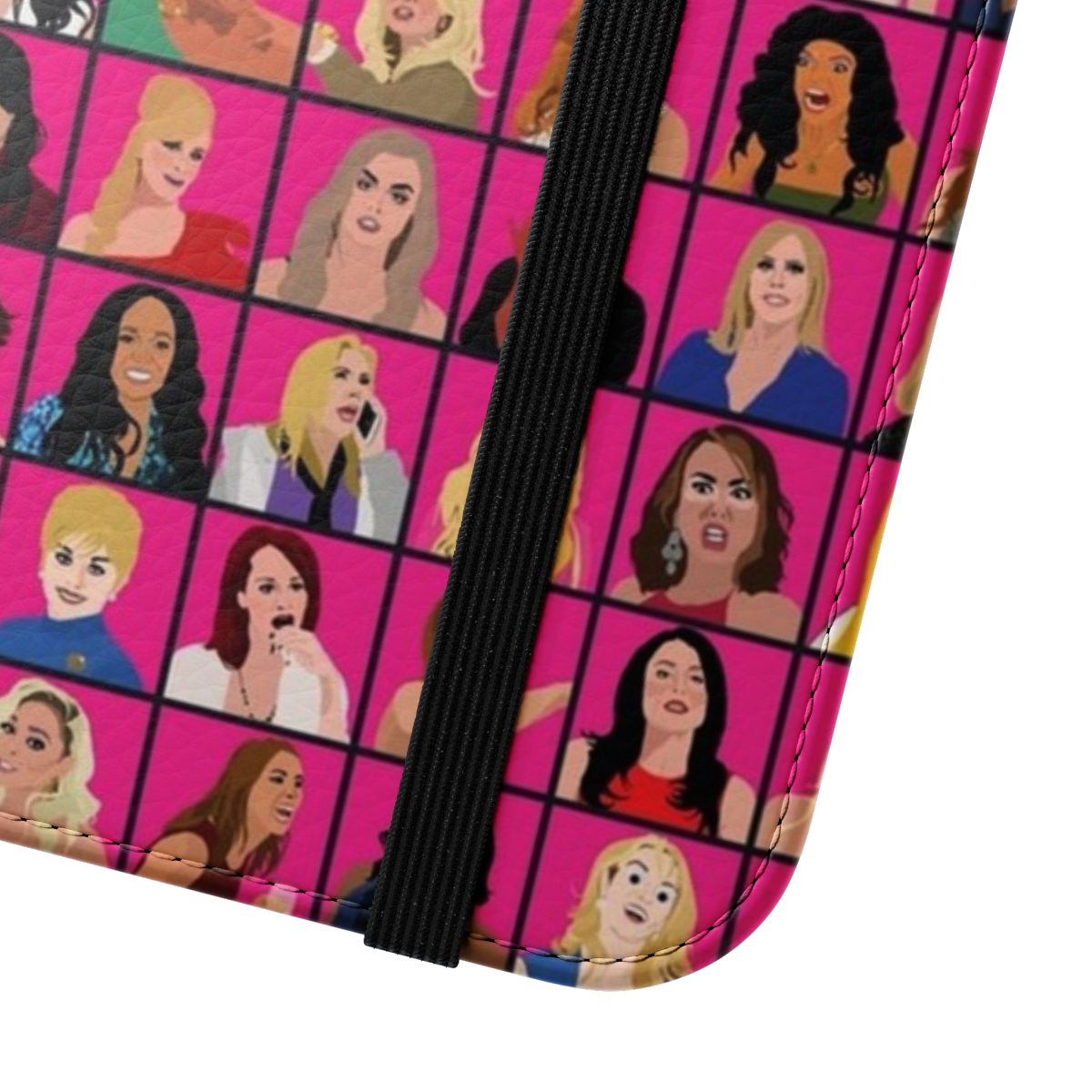 Exclusive reality TV inspired flip phone case featuring the most popular Real Housewives franchises - Close Up