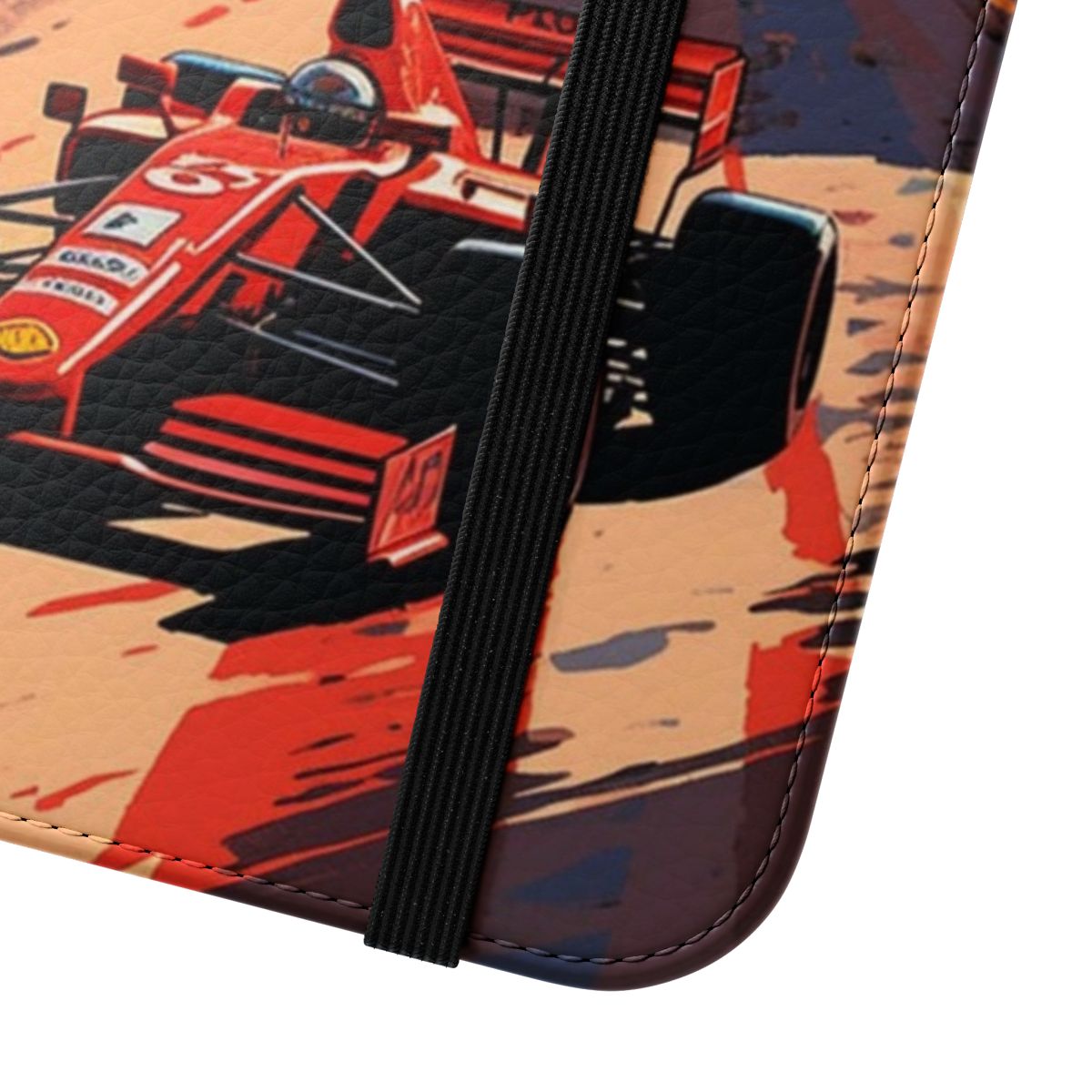 Vintage-style flip phone case featuring the iconic Monaco Grand Prix racing event - Close Up