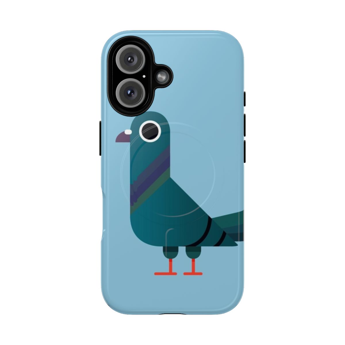 Colorful and vibrant pigeon-themed magnetic phone case