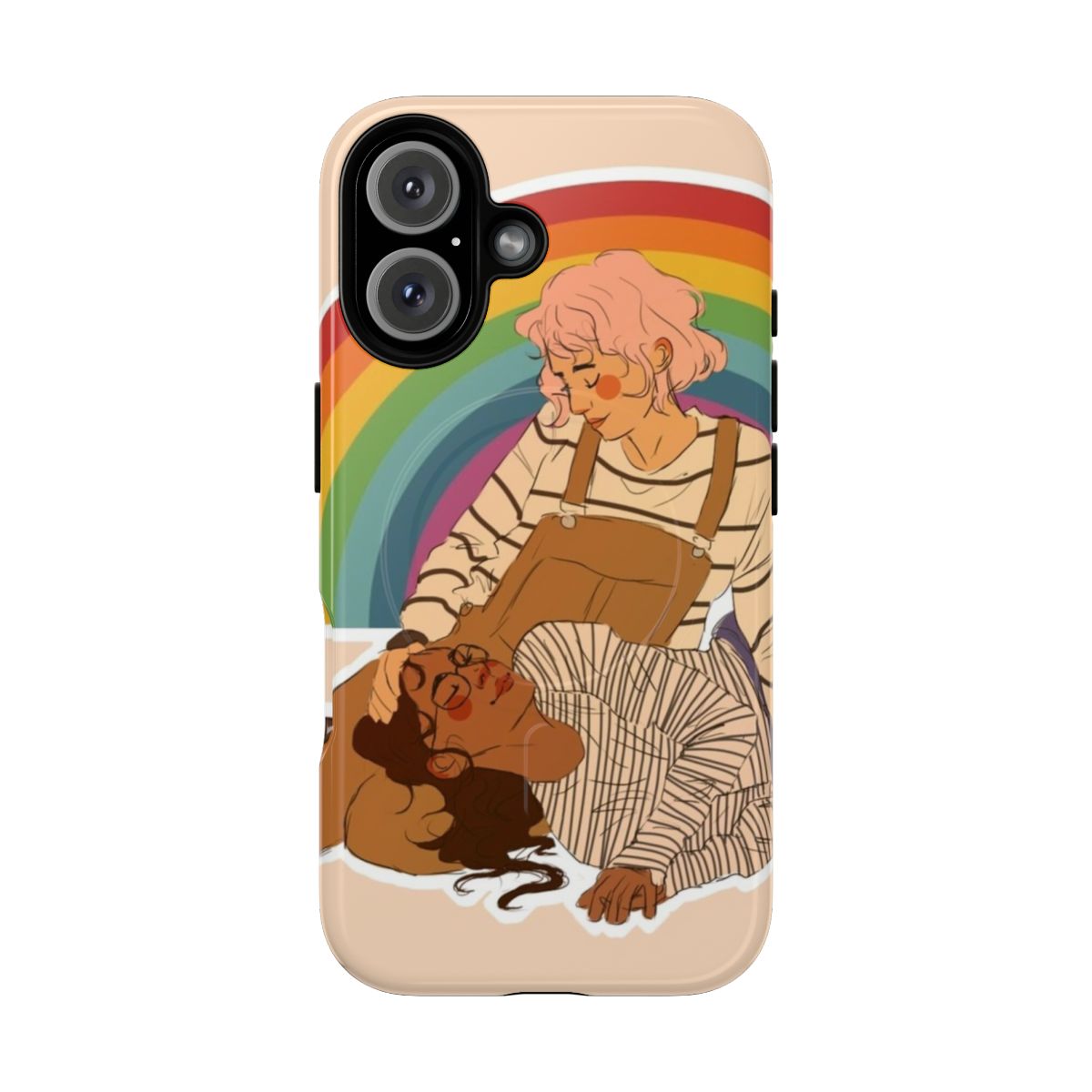 Gentle Love Pastel Magnetic Tough Phone Case with LGBTQ+ Pride Design