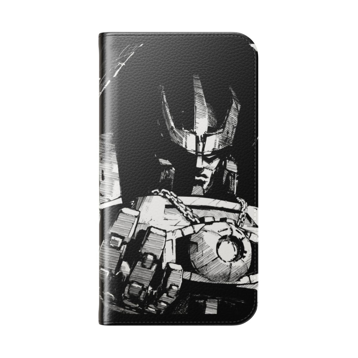 Transformers-themed Galvatron flip cover phone case - Folded Back