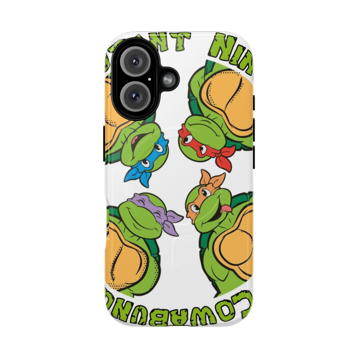 Teenage Mutant Ninja Turtles inspired phone case with colorful cartoon turtles