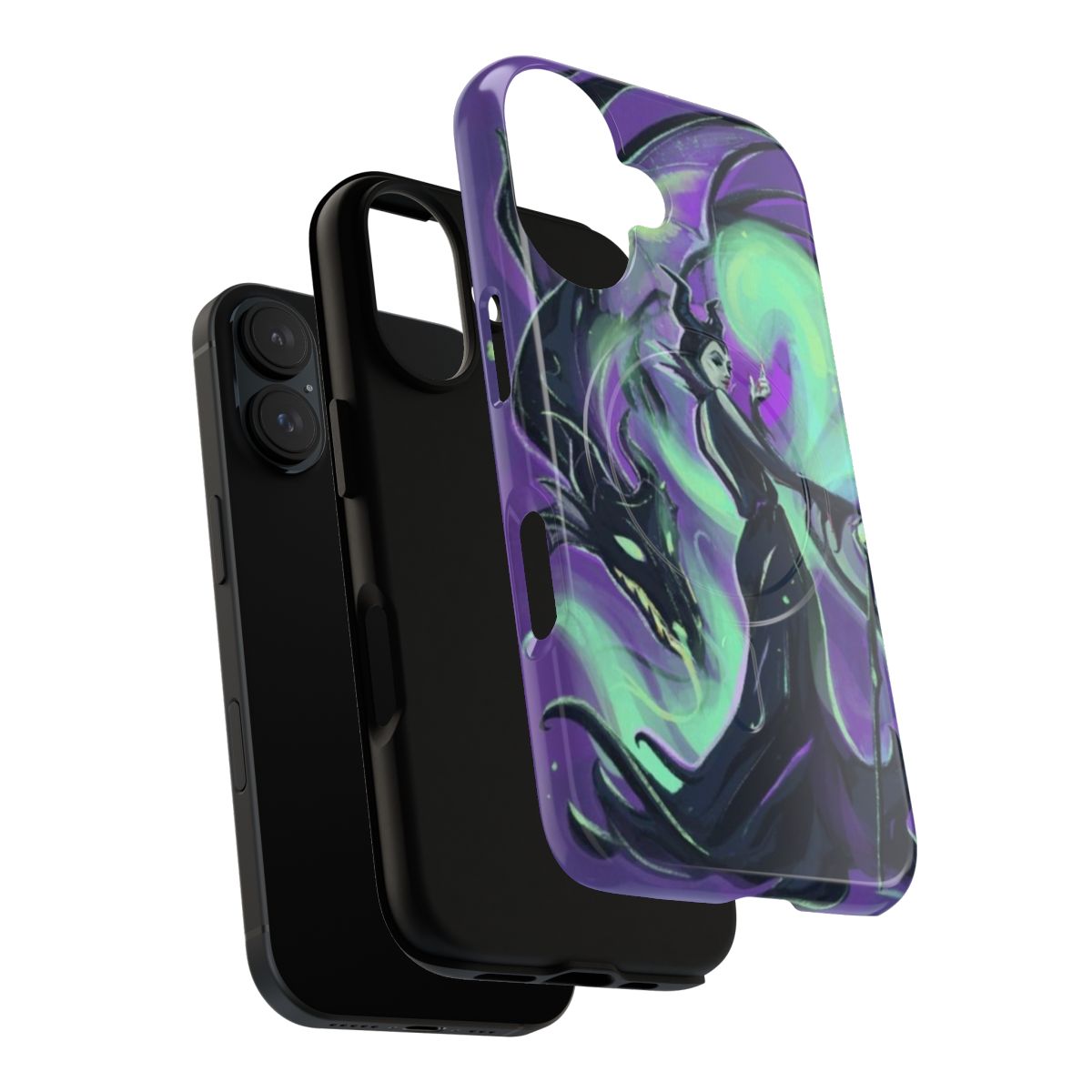 Maleficent-inspired magnetic tough phone case - Layers