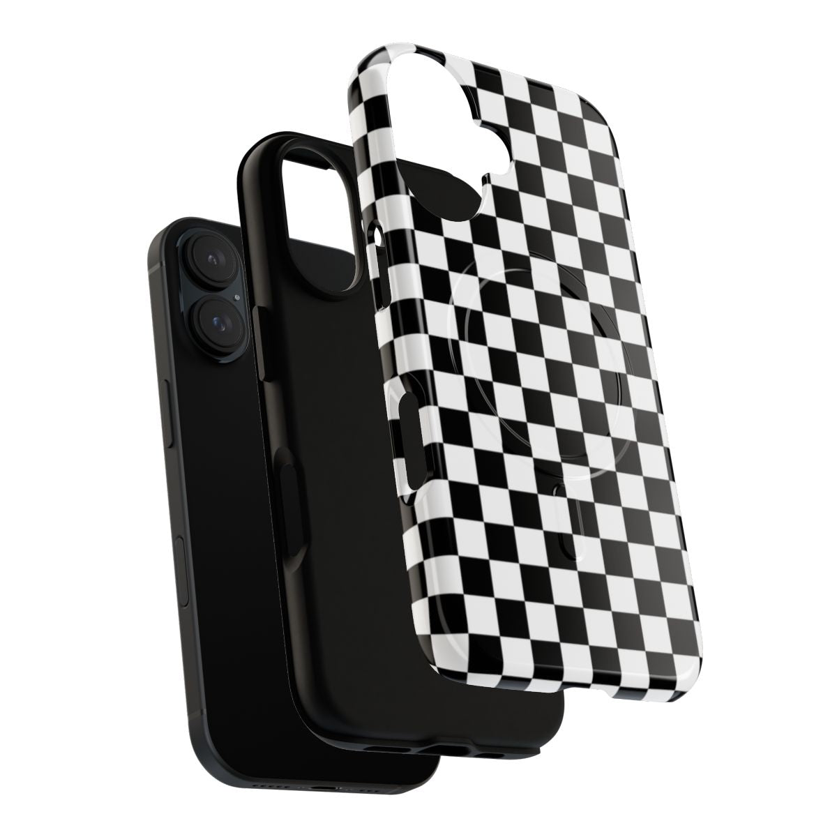 Ska-inspired checkered pattern on a tough, magnetic phone case - Layers