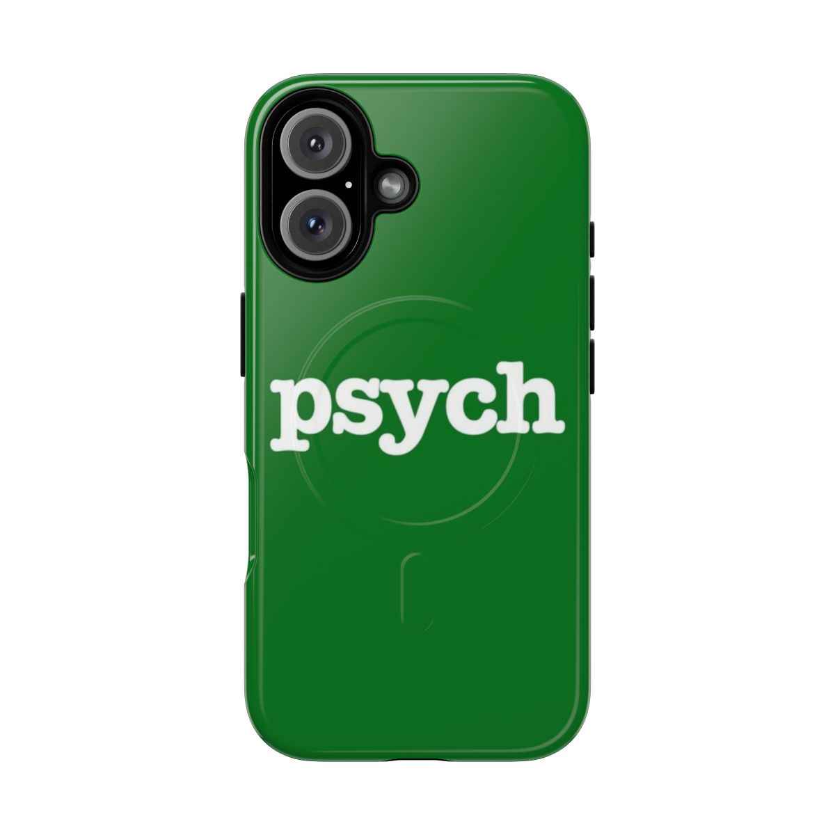 Magnetic tough phone case featuring a Psych TV show inspired design with characters Shawn Spencer, Burton Guster, and more.