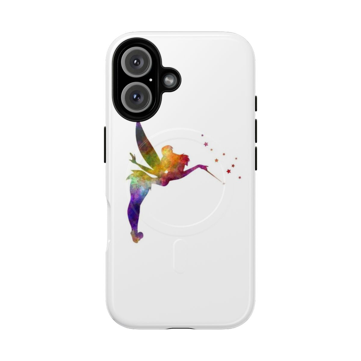 Tinkerbell fairy in watercolor design on a magnetic protective phone case