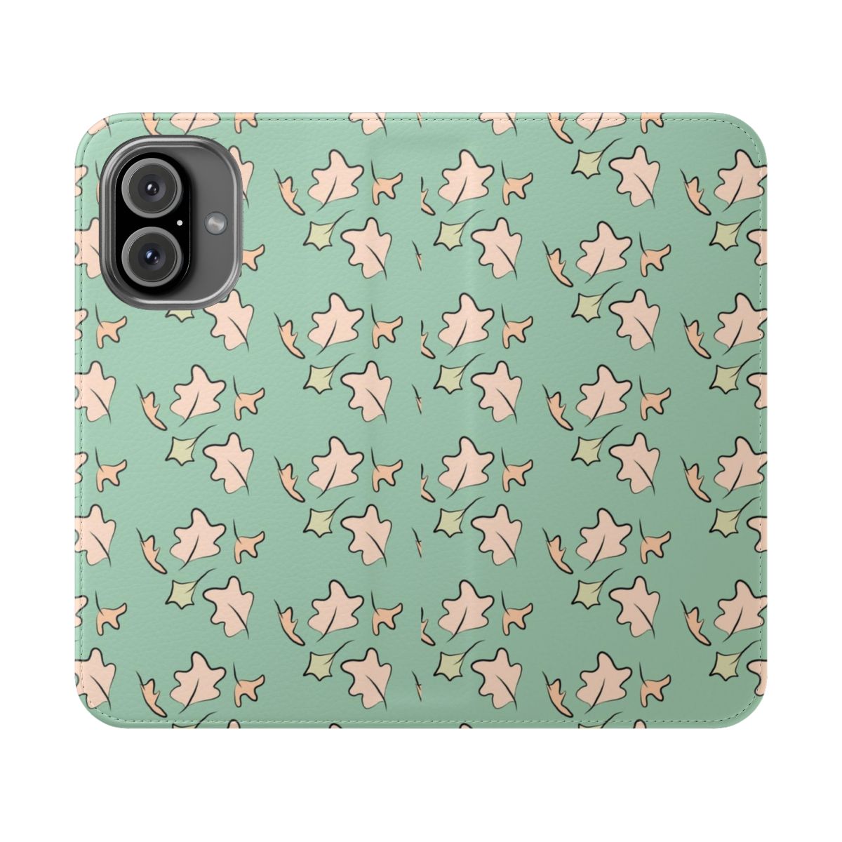 Heartstopper-inspired pastel leaves phone case