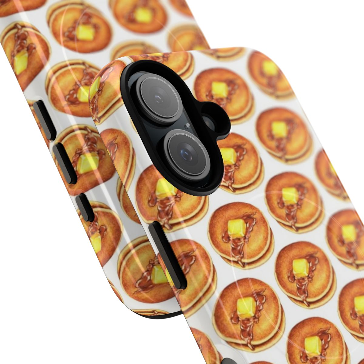 Colorful pancake pattern phone case with a magnetic and tough design - Detail