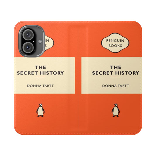 Stylish phone case featuring a classic book cover design inspired by Donna Tartt's novel 'The Secret History'