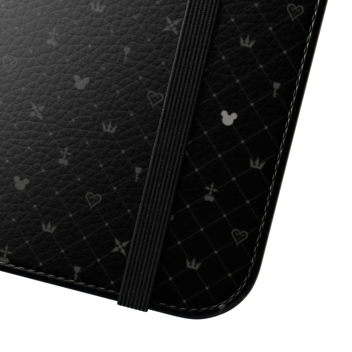 Stylish Kingdom Hearts inspired phone case with characters like Sora, Goofy, and Donald. - Close Up