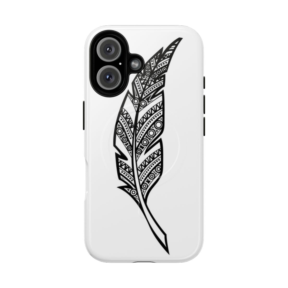 Feather abstract geometric design phone case