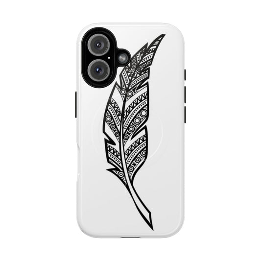 Feather abstract geometric design phone case