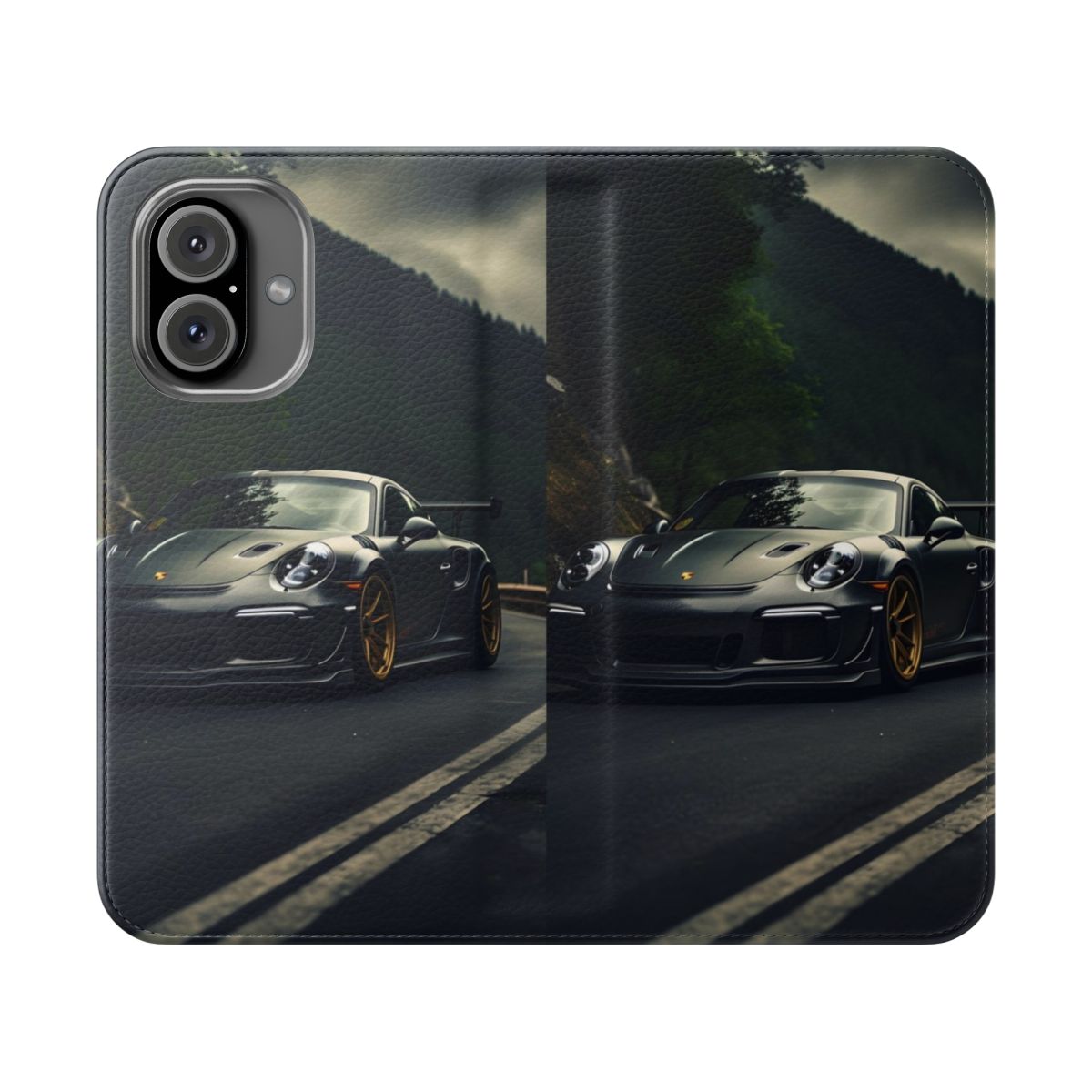 Sleek and durable phone case with a Porsche GT3 RS-inspired design for car enthusiasts.