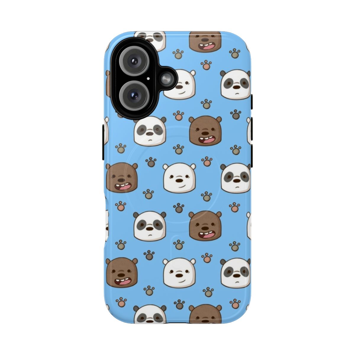 A durable and protective magnetic phone case featuring the beloved cartoon characters from We Bare Bears.