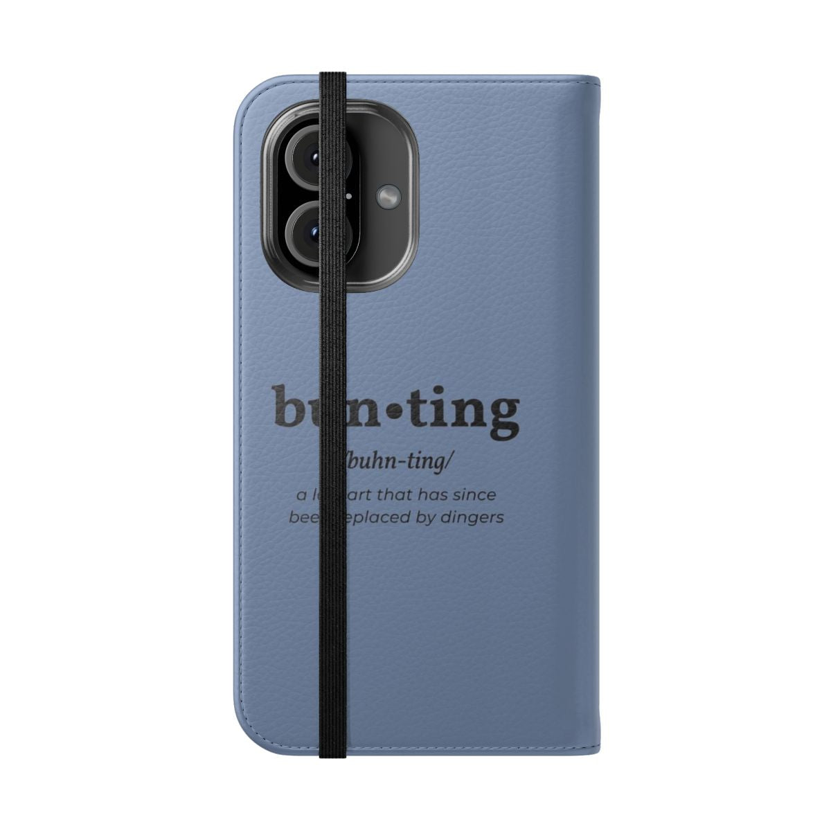 Baseball definition flip phone case featuring a baseball diamond design - Folded Front