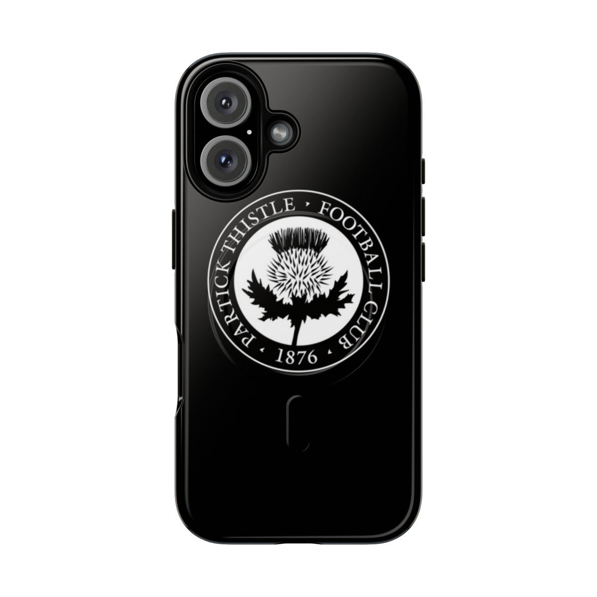 Partick Thistle themed magnetic tough phone case for Scottish football fans