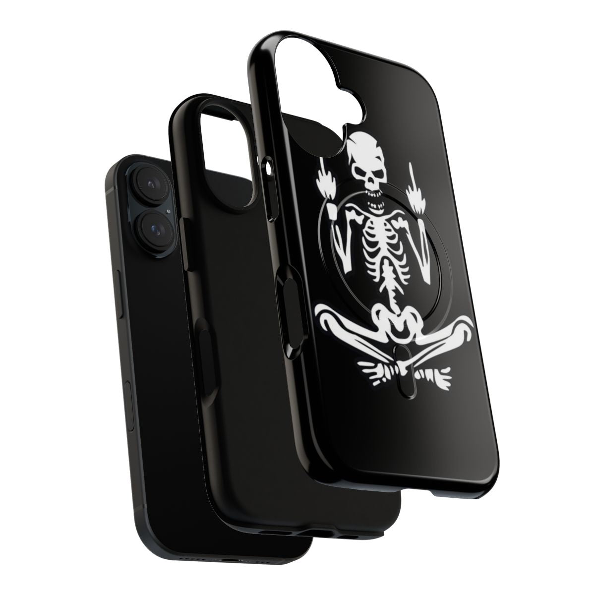 Skull Skeleton Magnetic Tough Phone Case for Music Fans - Layers