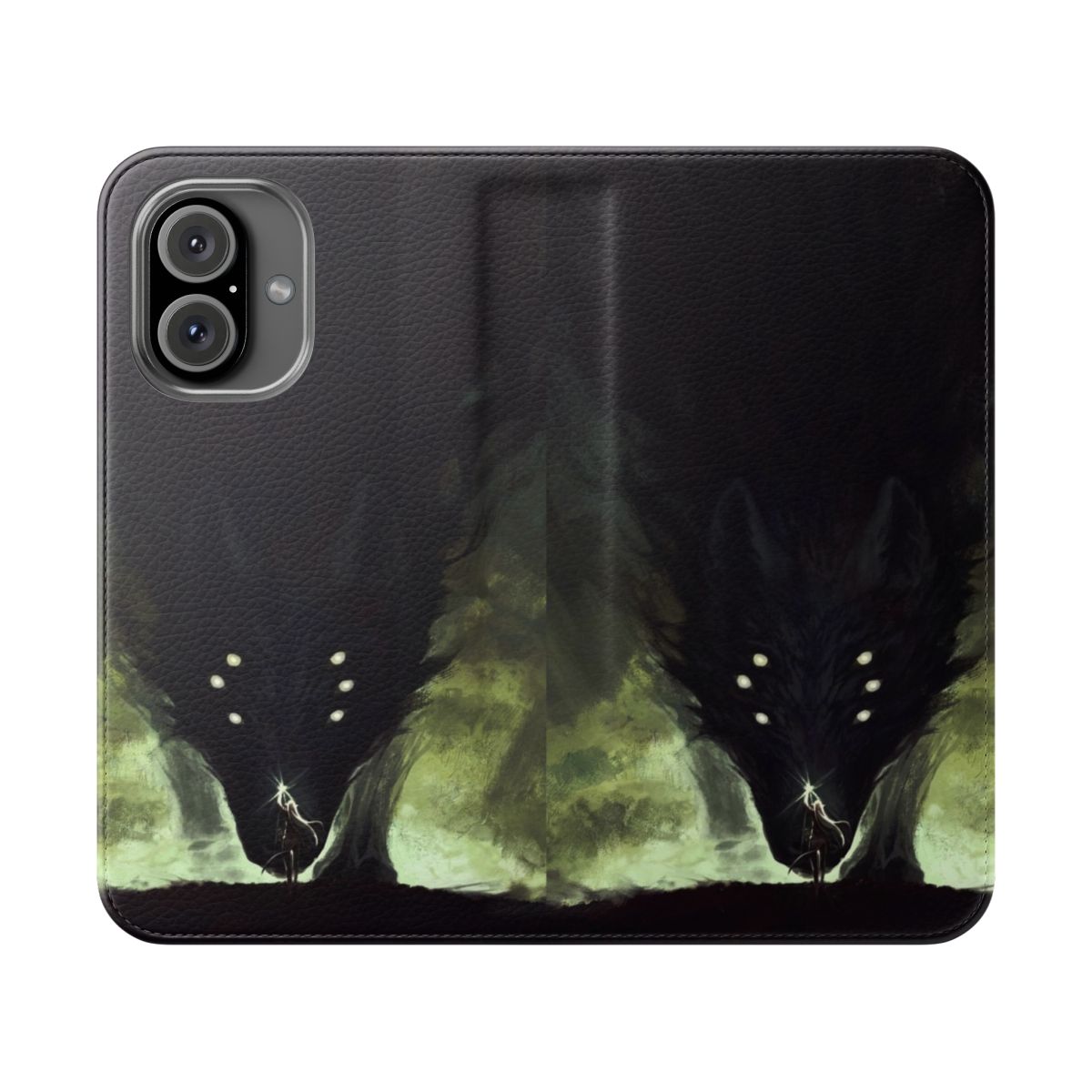 A custom-designed phone case featuring a majestic fantasy beast, suitable for dragon and wolf enthusiasts.