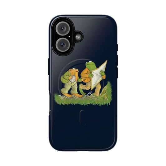 Frog and Toad, the beloved characters, featured on a sturdy magnetic phone case with a cottagecore aesthetic.