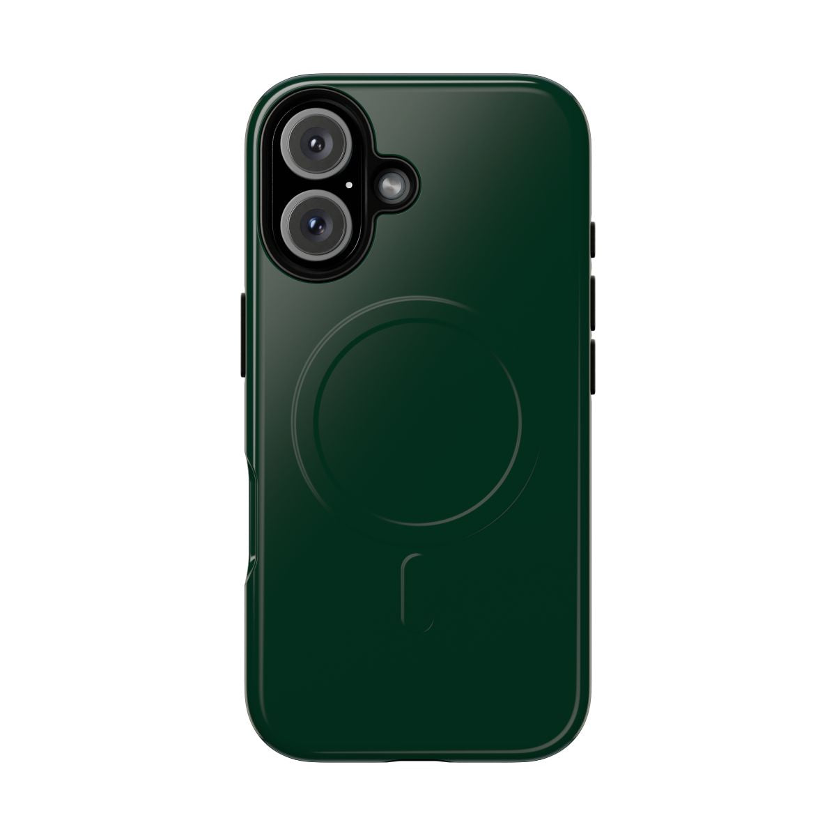 Dark green minimalist magnetic protective phone case