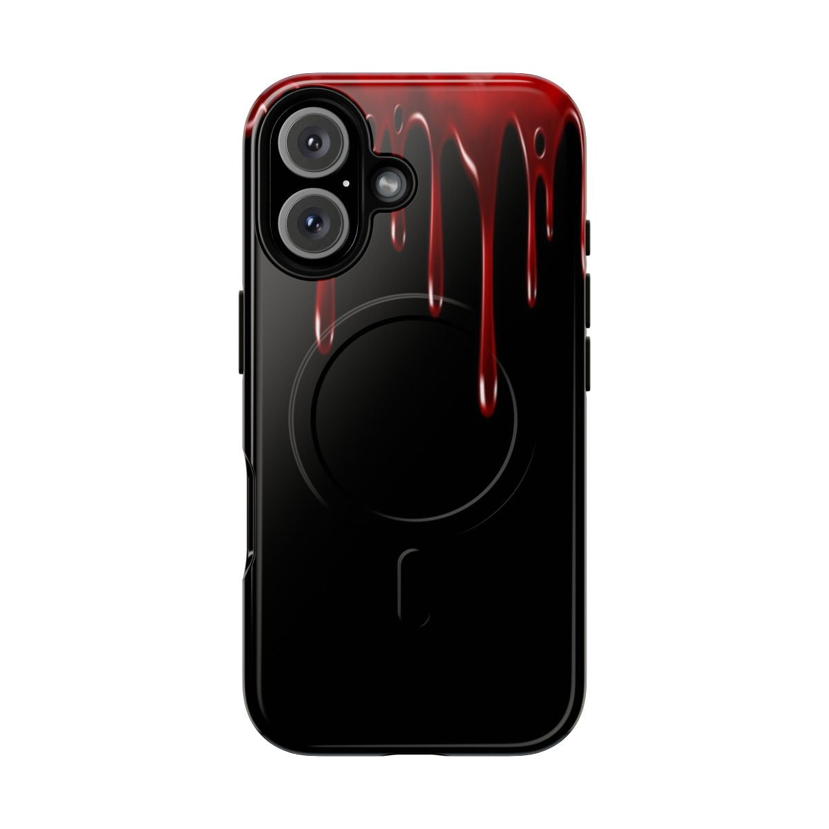 Spooky dark gothic phone case with blood dripping design