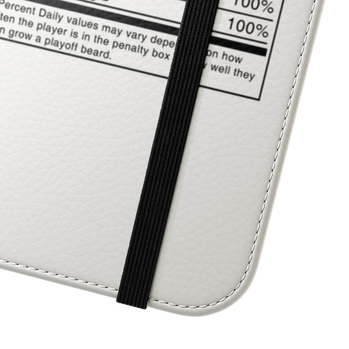 Hockey player nutrition facts phone case - Close Up