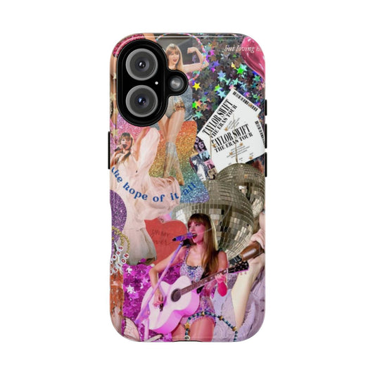 Collage-style phone case design featuring Taylor Swift imagery and aesthetic