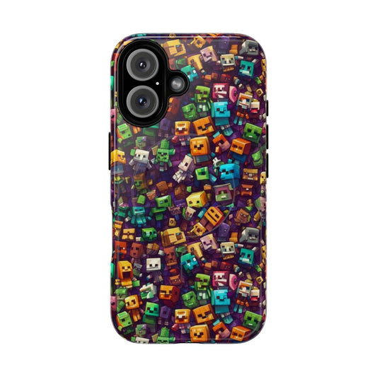 Magnetic tough case with creeper design for Minecraft smartphones