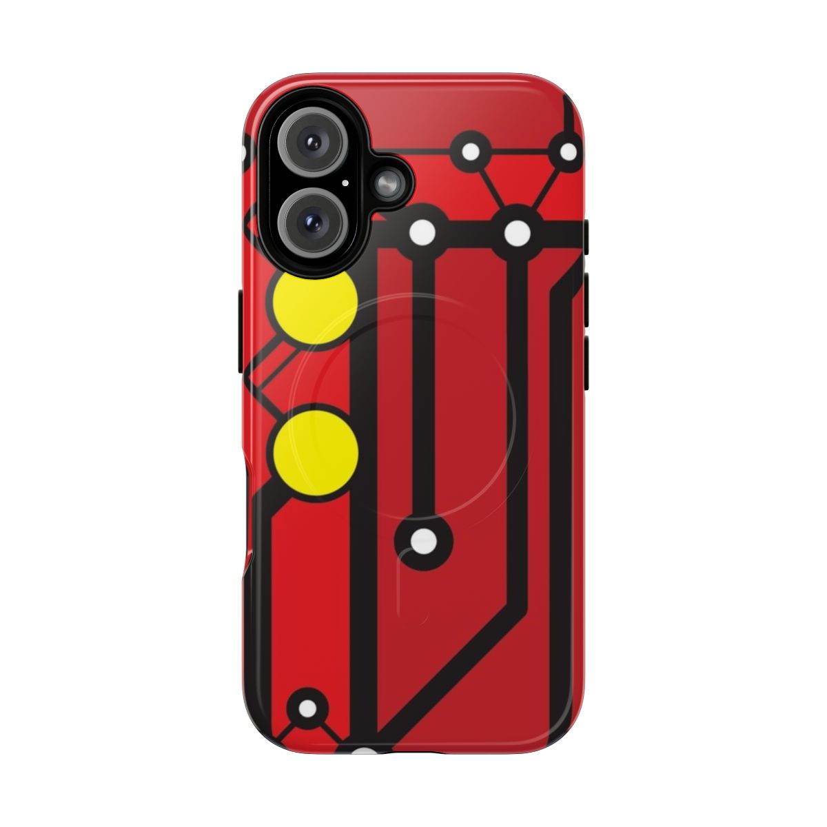 Superhero-themed magnetic phone case with a tough, protective design