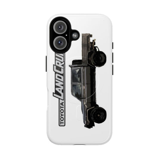 Tough magnetic phone case for Toyota Landcruiser 79 series