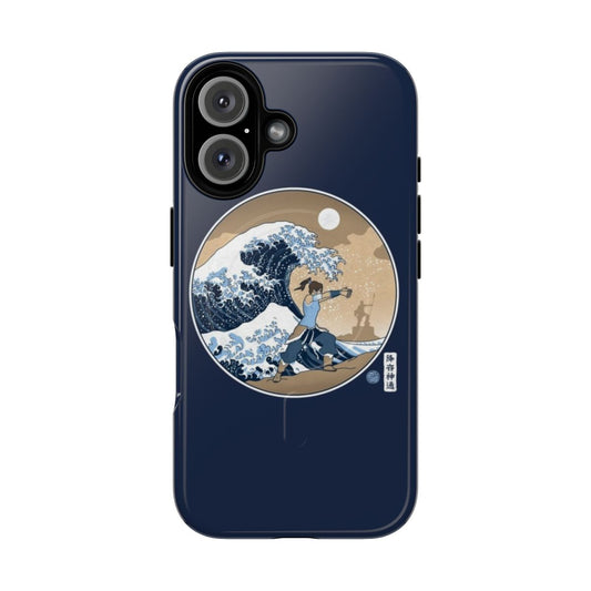 Waterbender-themed phone case with magnetic closure and tough design for Avatar: The Last Airbender fans