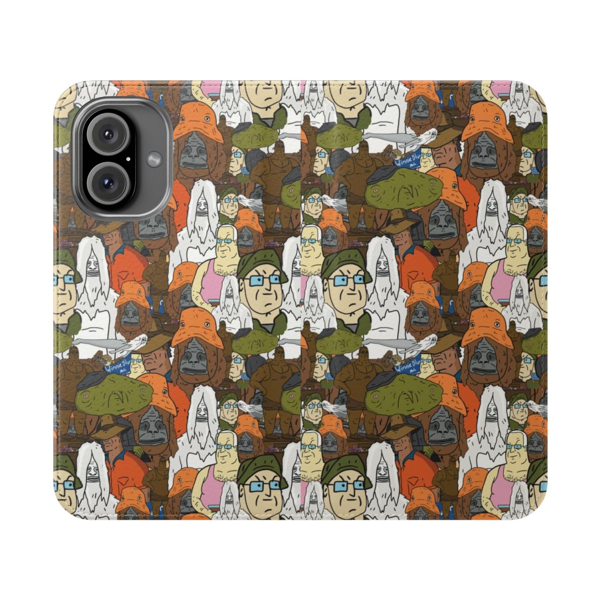 Sassy the Sasquatch themed flip cover phone case inspired by the popular show The Big Lez Show