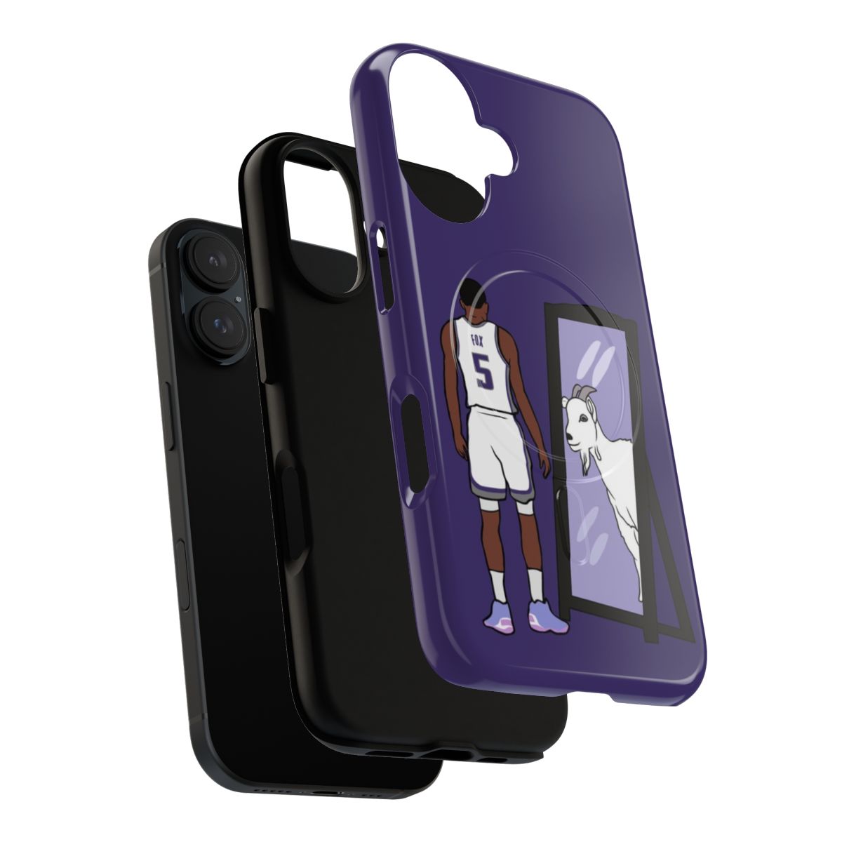 Magnetic tough phone case featuring De'Aaron Fox of the Sacramento Kings - Layers