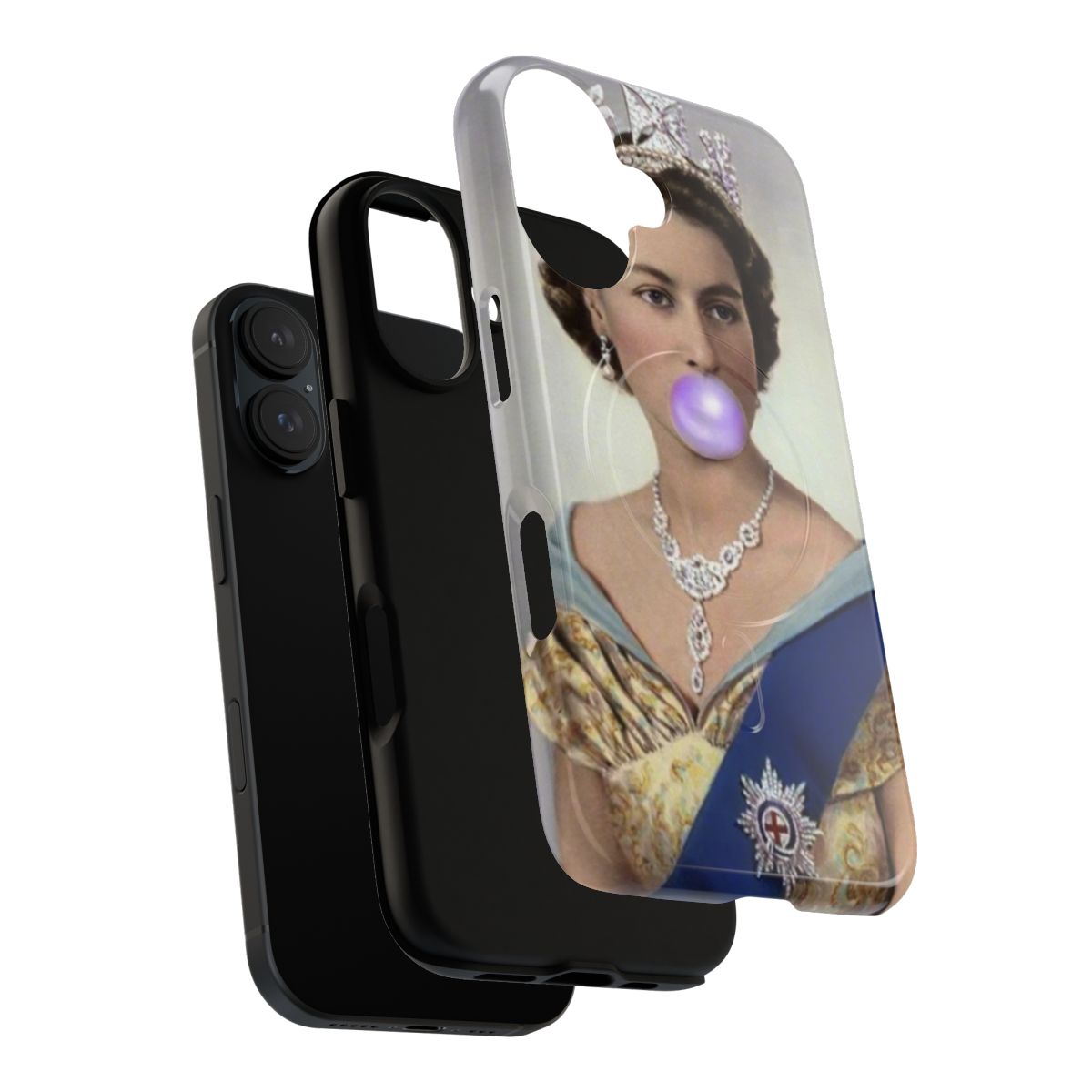 Stylish phone case with Queen Elizabeth II inspired design - Layers