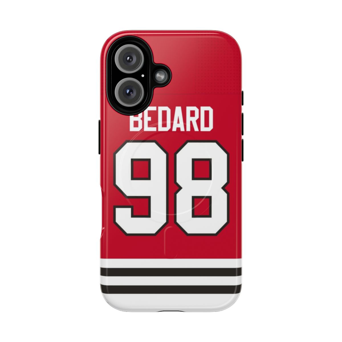 Chicago Blackhawks inspired hockey phone case with magnetic closure