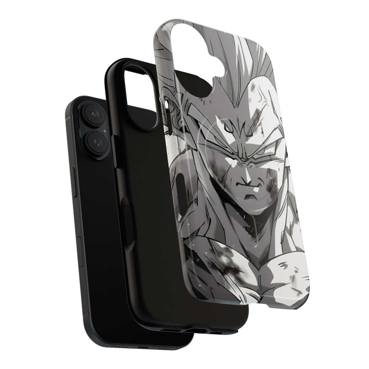 Majin Vegeta inspired phone case design featuring the iconic Dragon Ball Z character - Layers