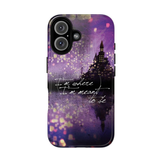 Magnetic phone case with Tangled movie lyrics